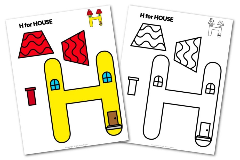Free Printable Letter H Craft Template Simple Mom Project