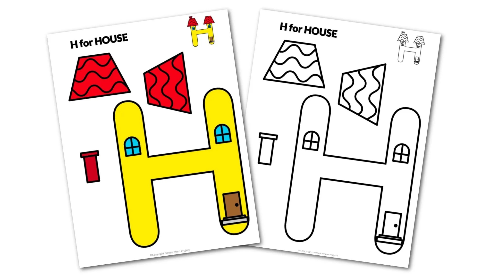 Free Printable Letter H Craft Template Simple Mom Project