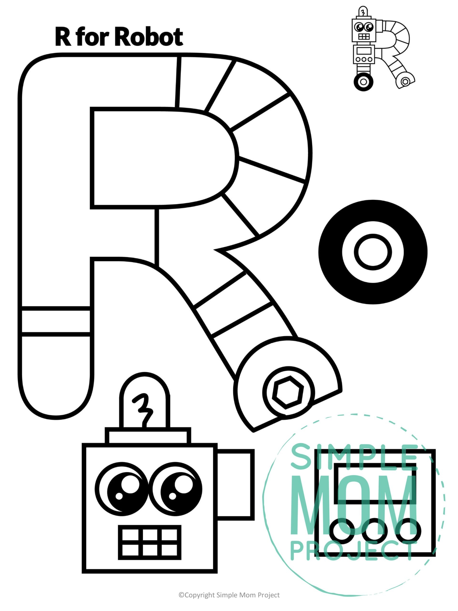 r is for rainbow craft template printable