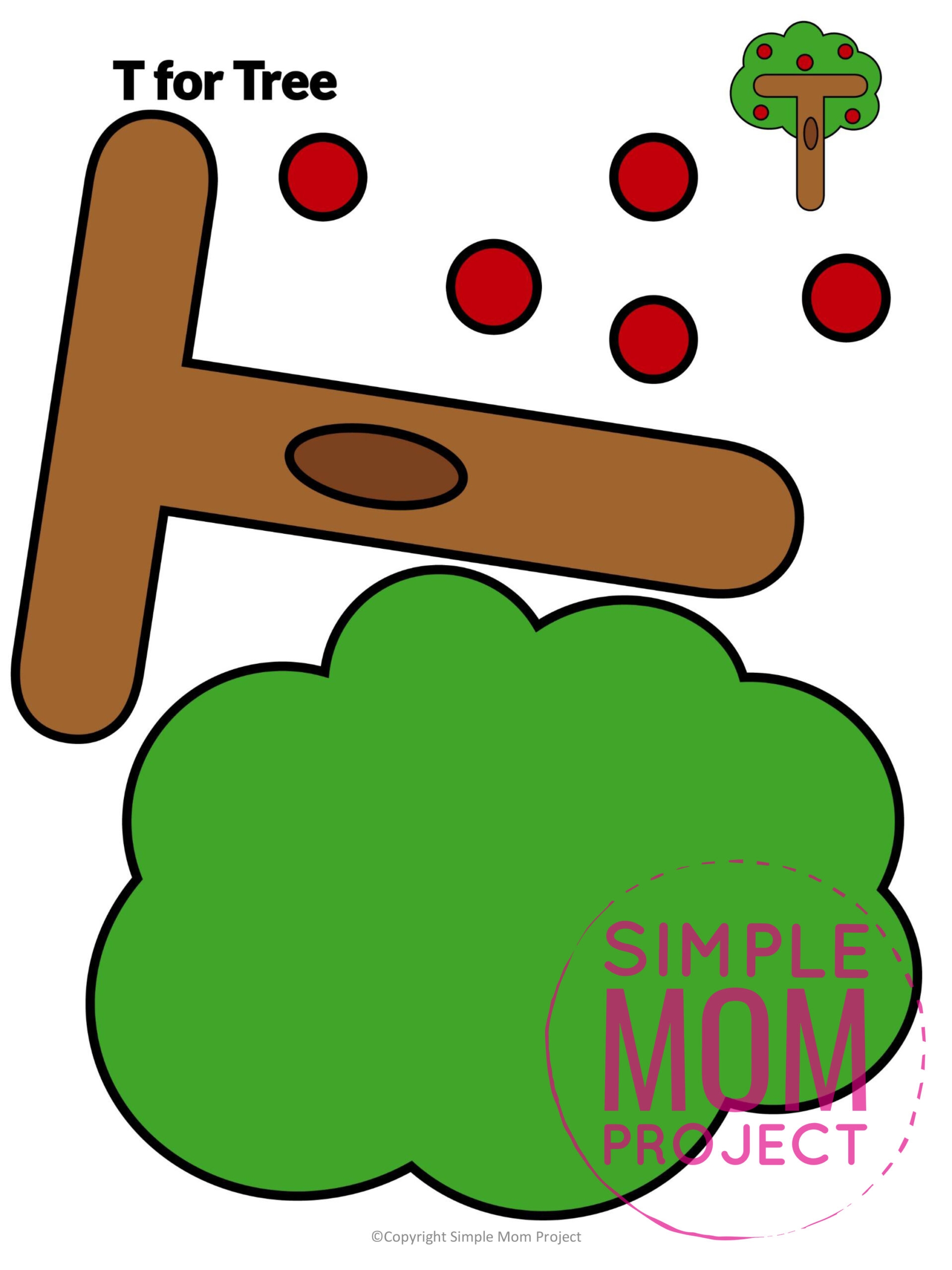 printable letter t craft template