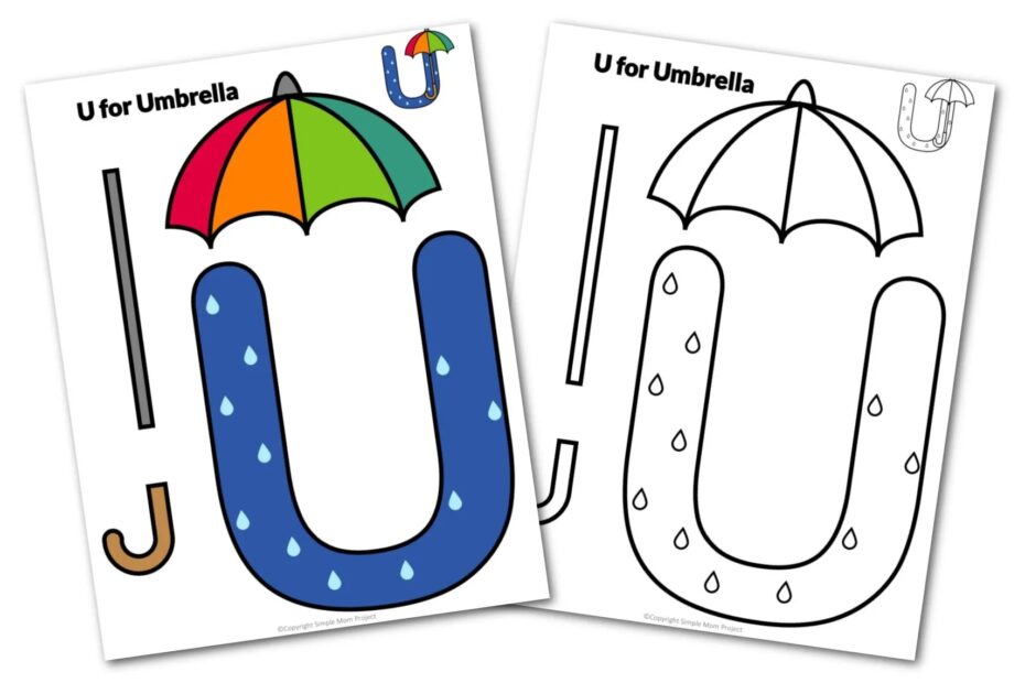 Free Printable Letter U Craft Template Simple Mom Project
