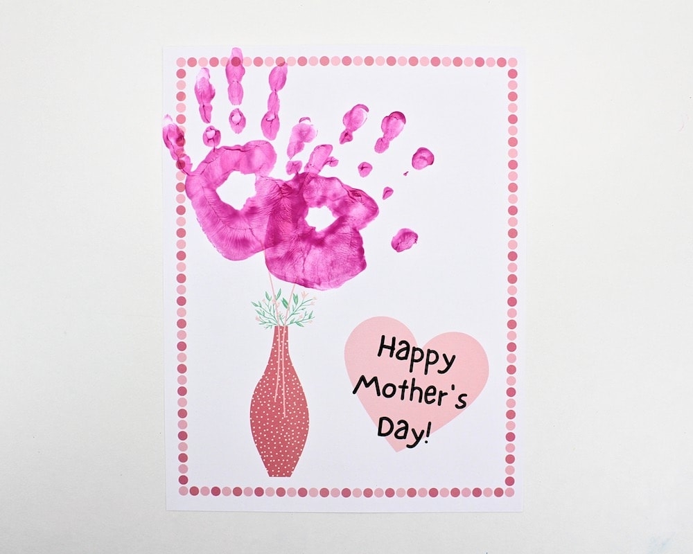 printable mother's day craft kindergarten handprint blank template