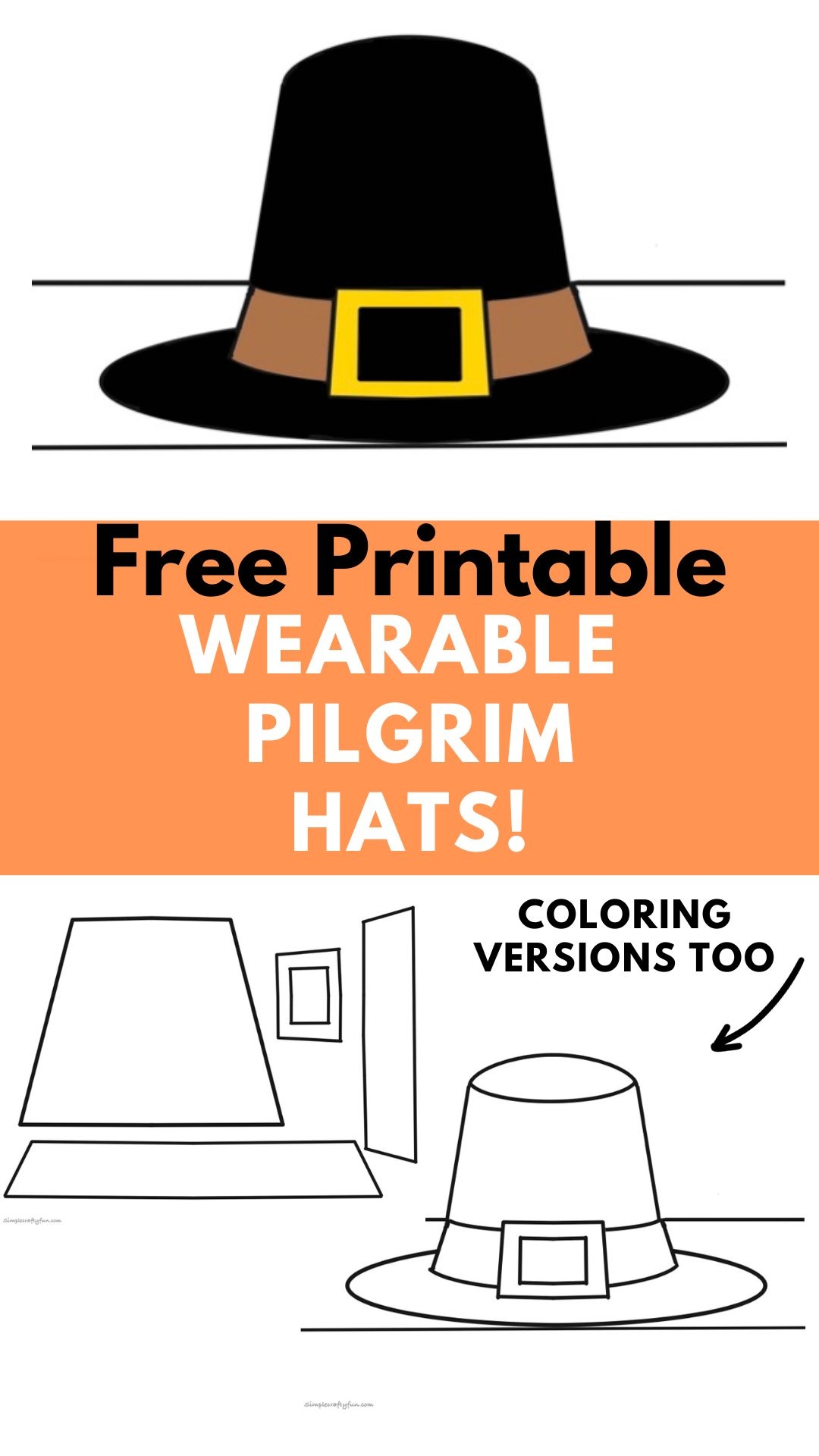 printable pilgrim craft template
