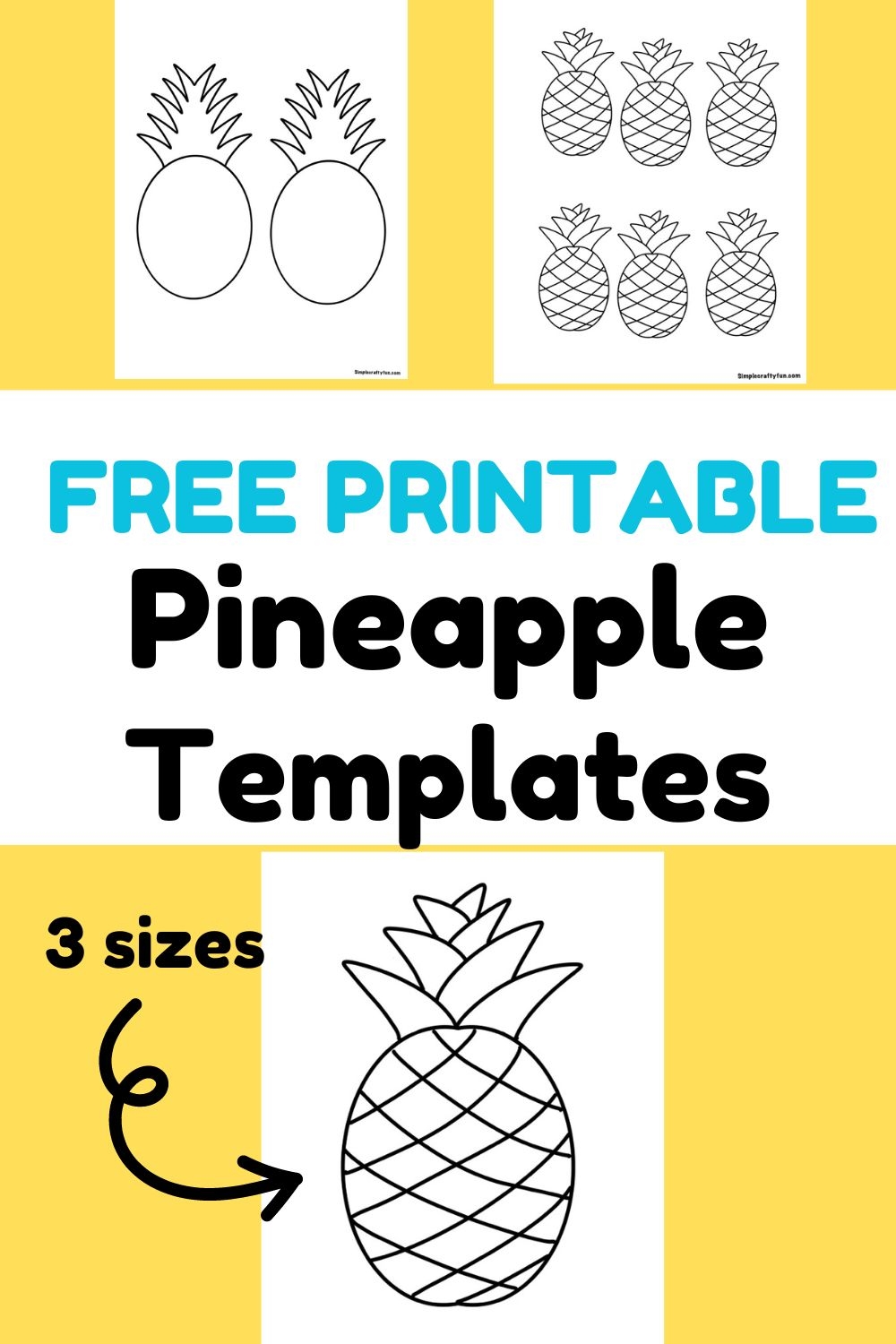 free printable pineapple craft template