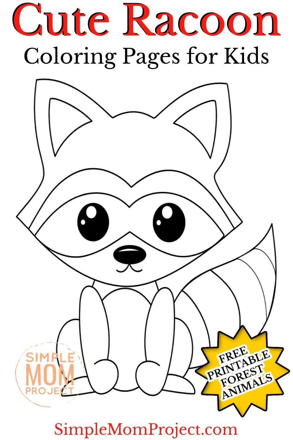printable raccoon craft template