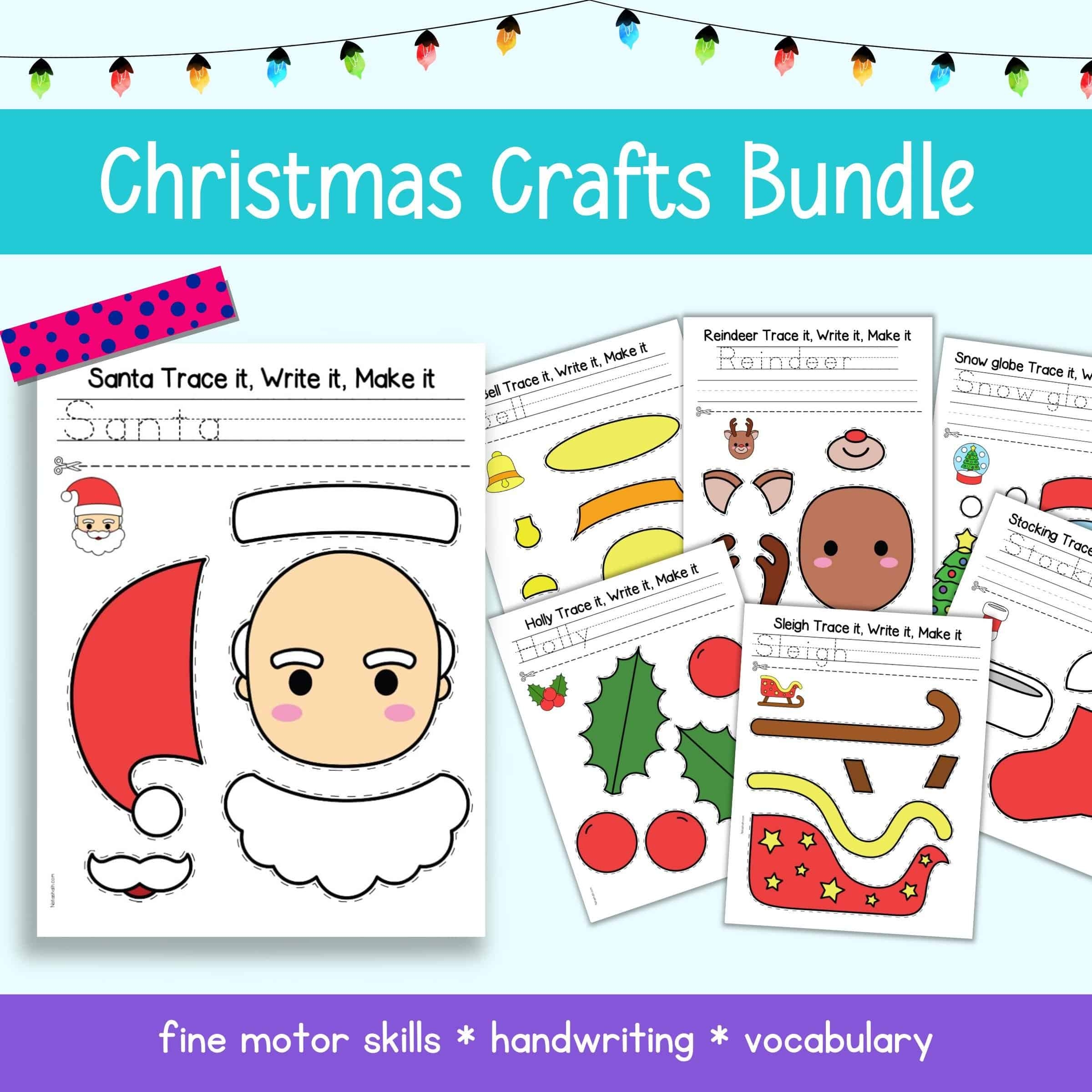Free Printable Santa Cut And Paste Craft The Artisan Life