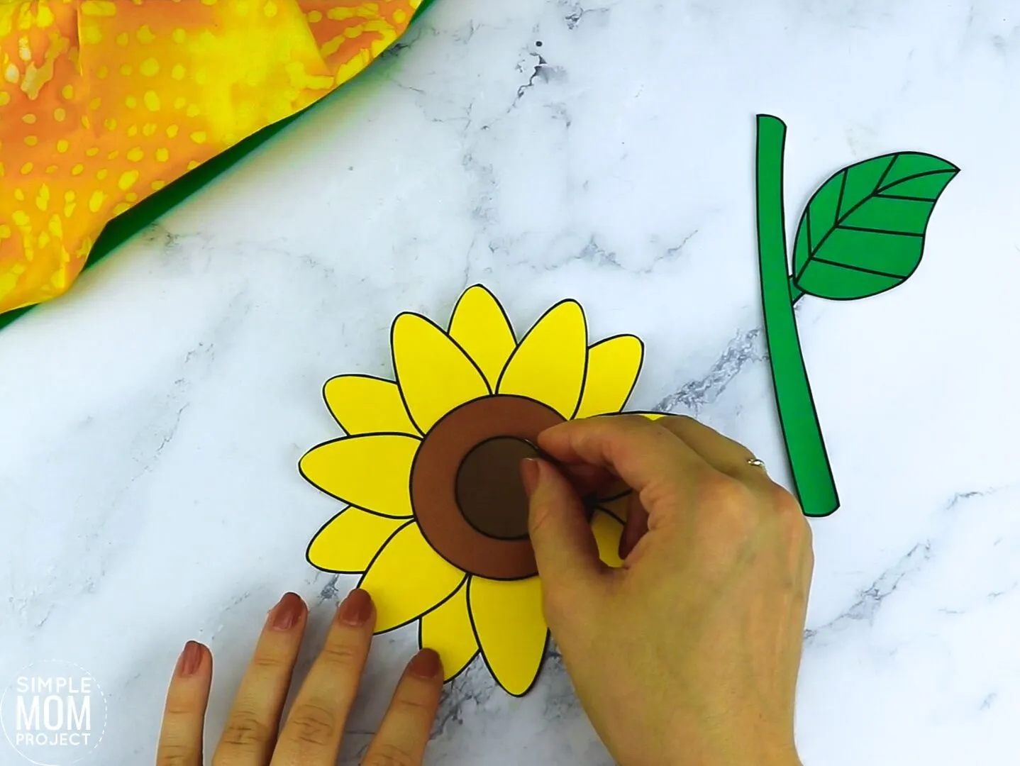 printable sunflower craft template