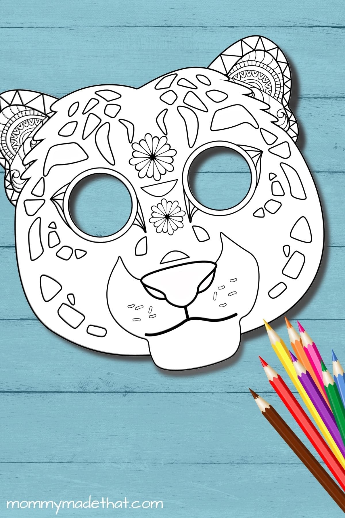 tiger craft template printable face