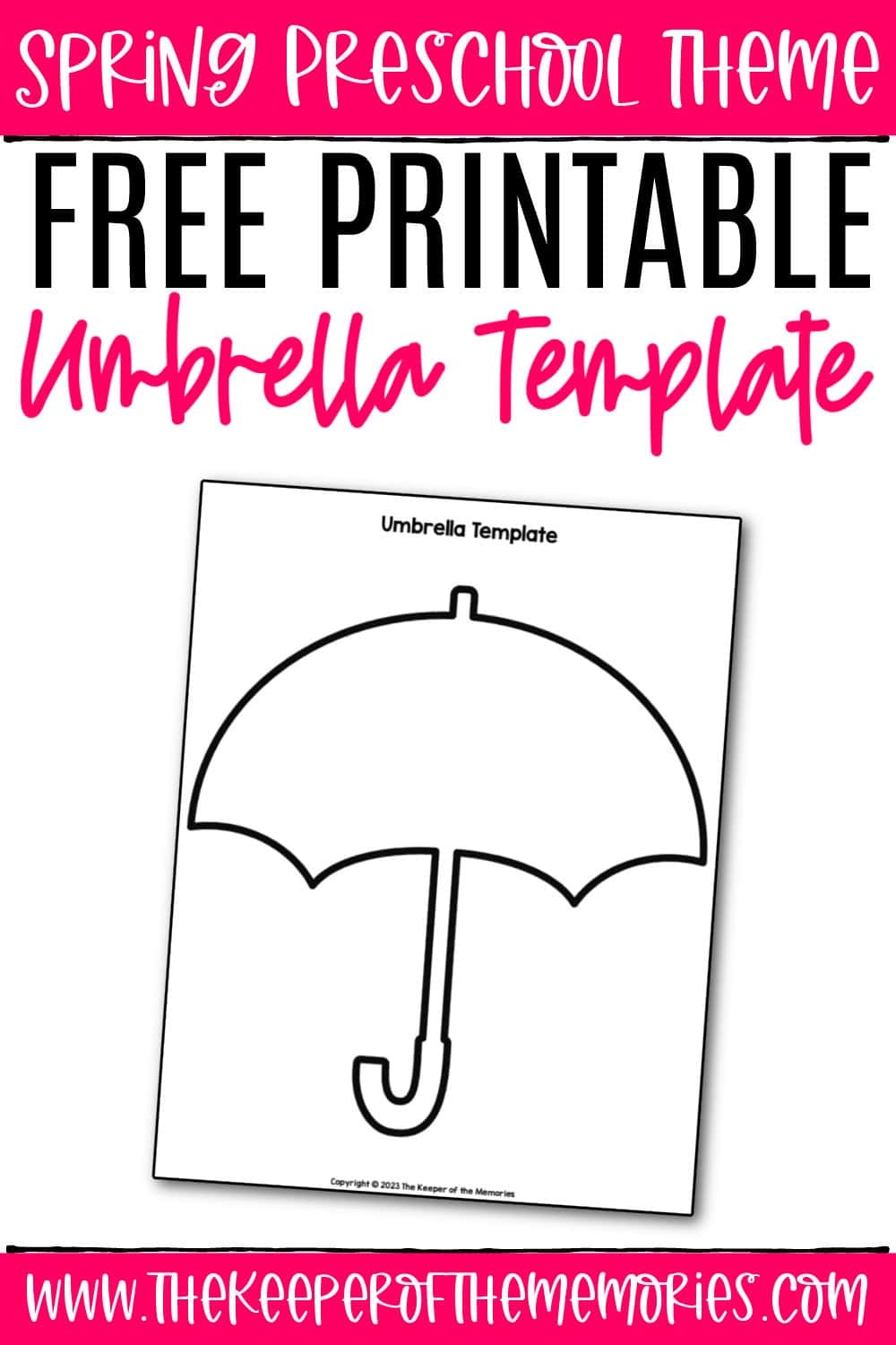 Free Printable Umbrella Template The Keeper Of The Memories