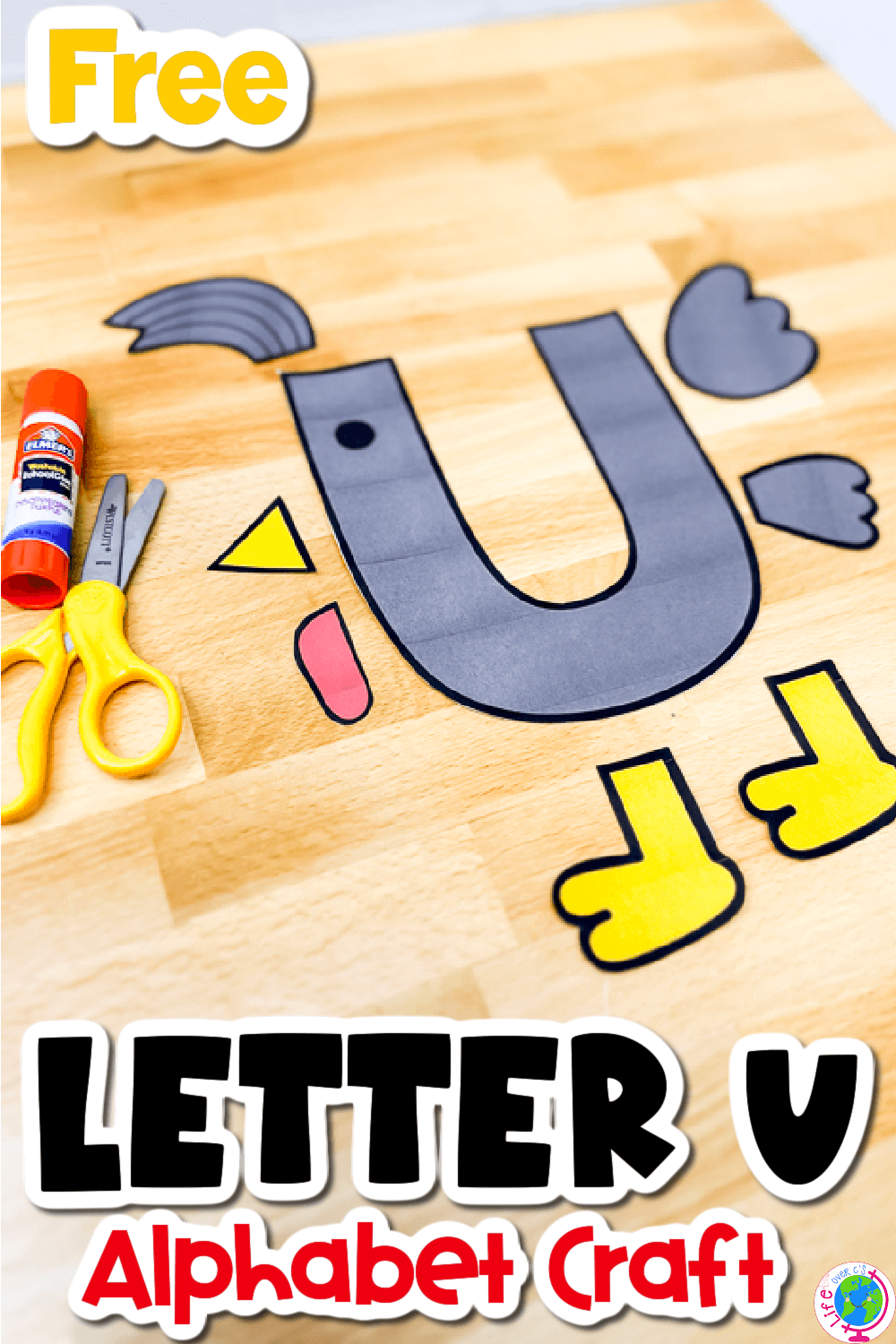 printable letter u craft template