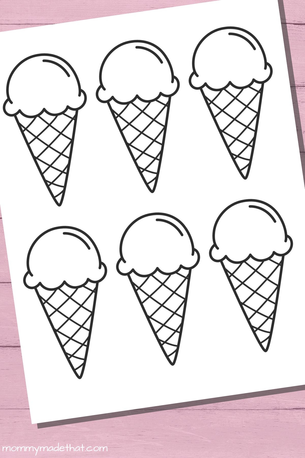 Fun Ice Cream Cone Templates For Crafts U0026 Coloring