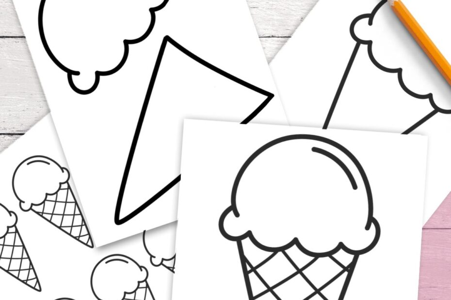 Fun Ice Cream Cone Templates For Crafts U0026 Coloring