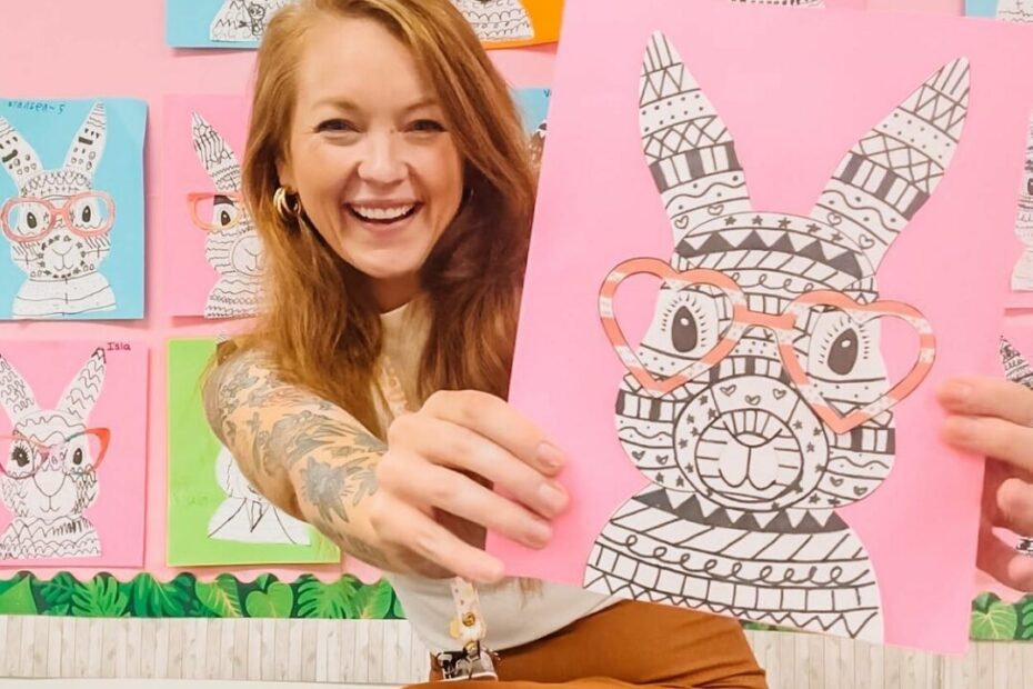 Funky Easter Bunny Craft Template Teach Starter