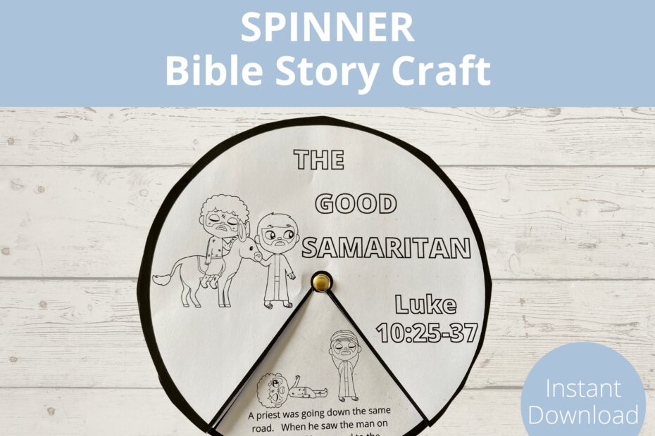 Good Samaritan Craft Sunday School Craft Bible Story Activities Parable Story Printable Kids Spinner A4 Size Etsy