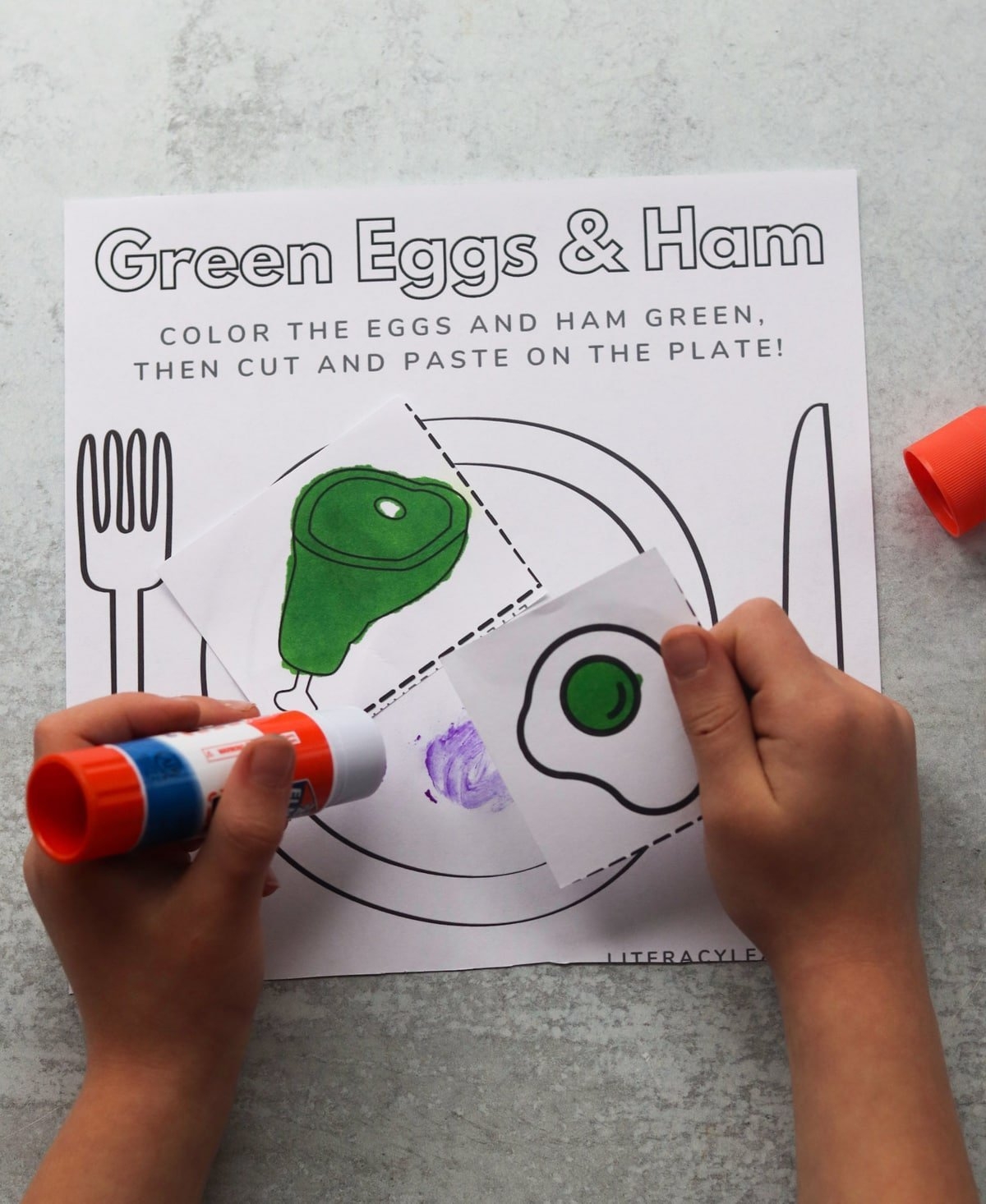 free printable green eggs and ham craft template