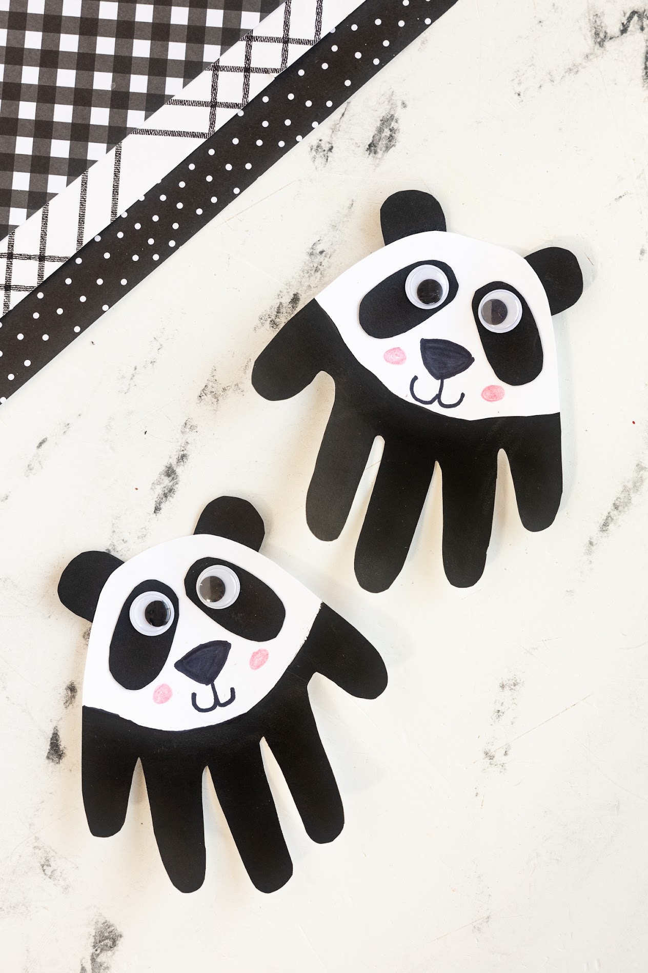 Handprint Panda Craft Made To Be A Momma