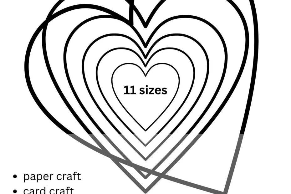 Heart Templates For Valentine 4 Page Heart Templates Paper Craft