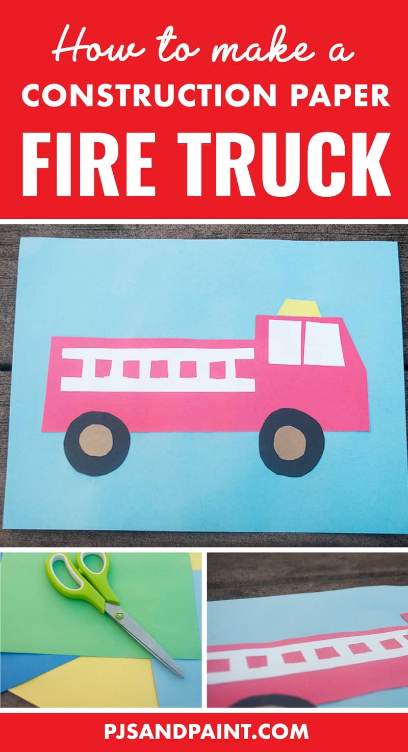 free printable fire truck craft template