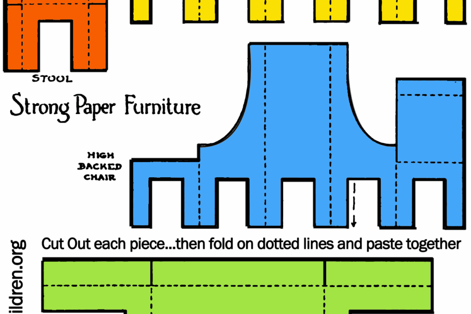 How To Make A Paper Doll House Table U0026 Chairs Kids Crafts U0026 Activities