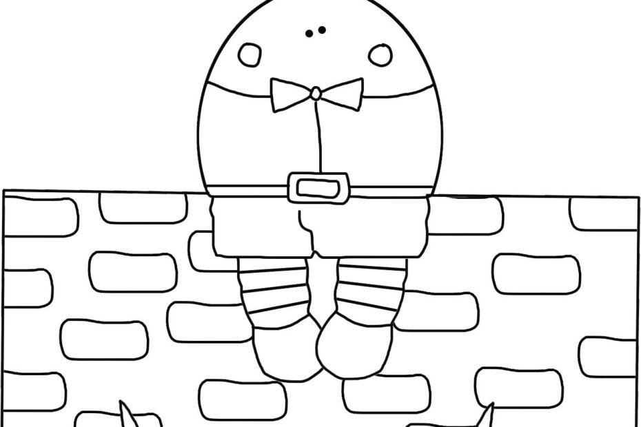 Humpty Dumpty Sitting On A Wall Template Nursery Rhyme