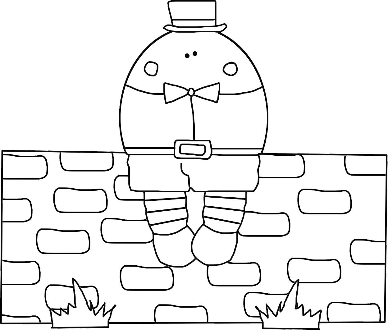 Humpty Dumpty Sitting On A Wall Template Nursery Rhyme