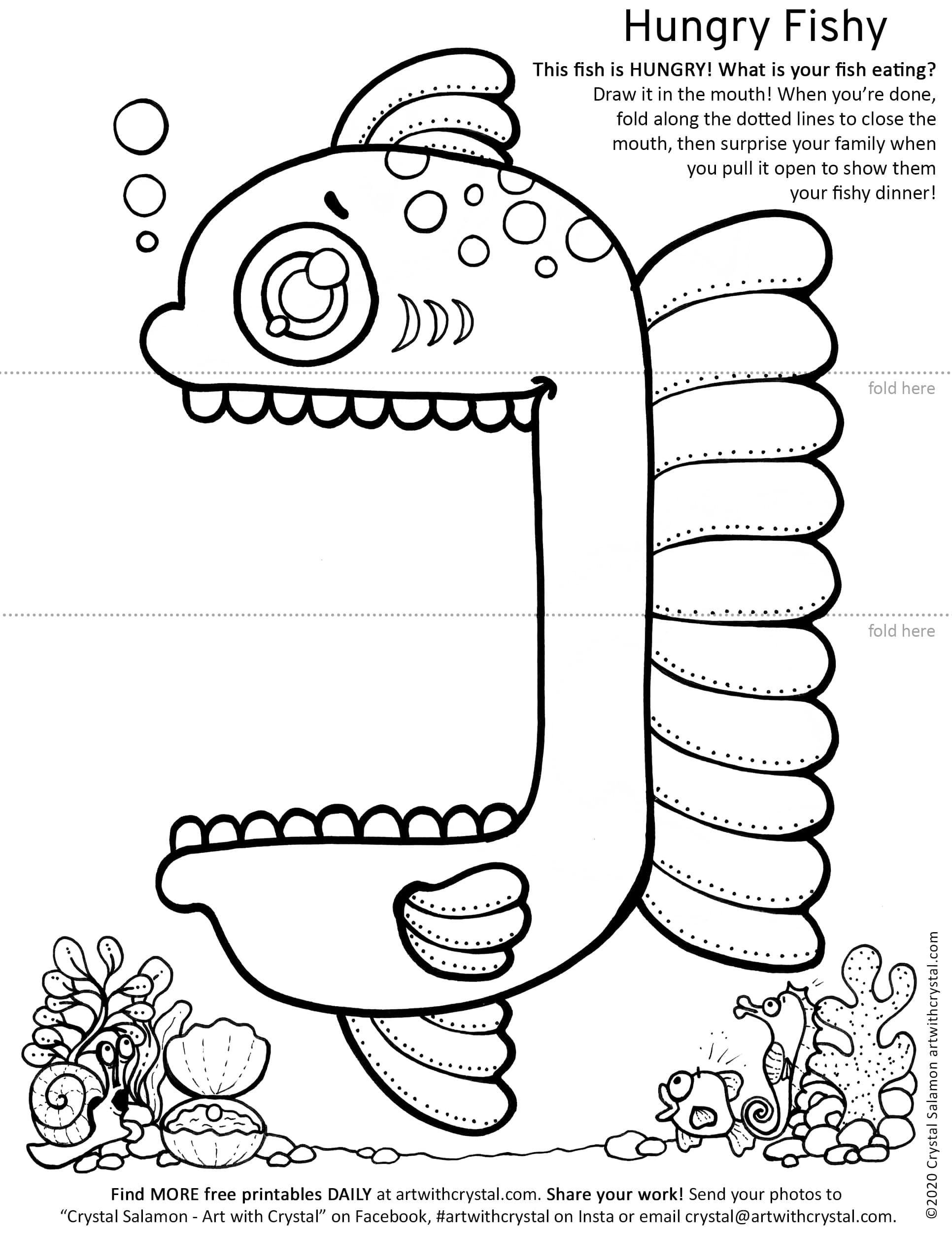 printable fish craft template