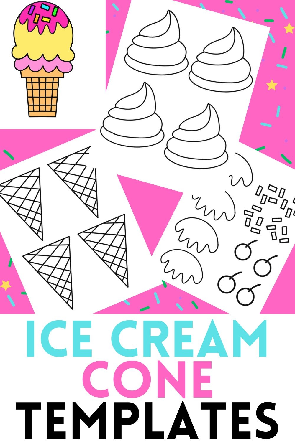 free printable ice cream craft template