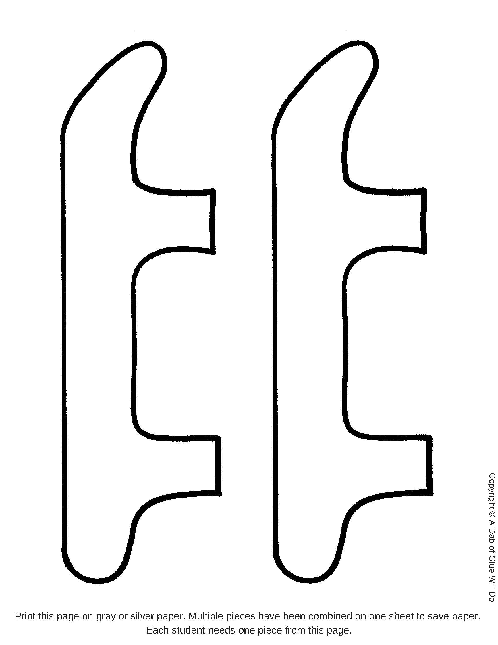 Ice Skate Template Paper Craft Activity And Creative Writing