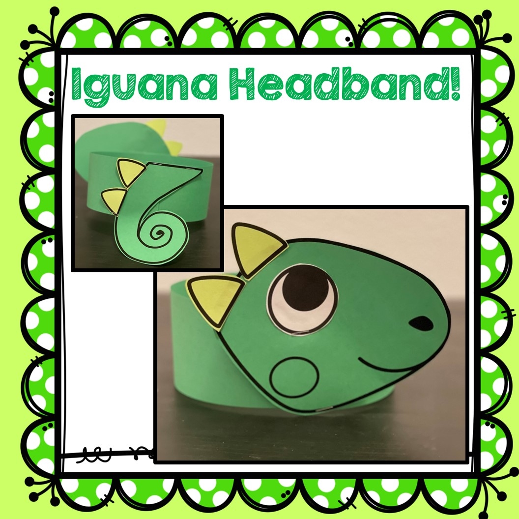 printable iguana craft template