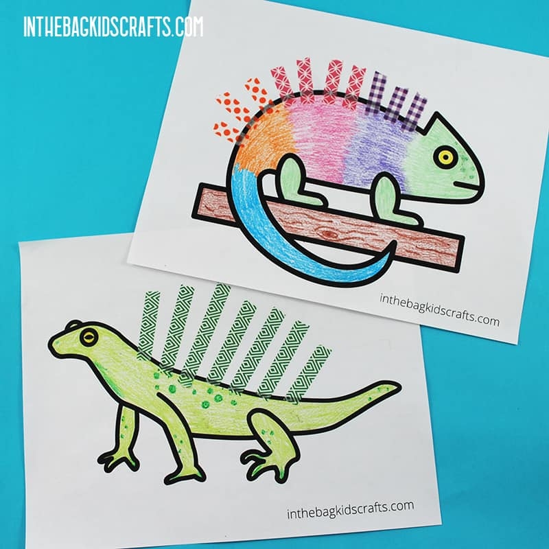 Iguana Craft with FREE Templates In The Bag Kids Crafts