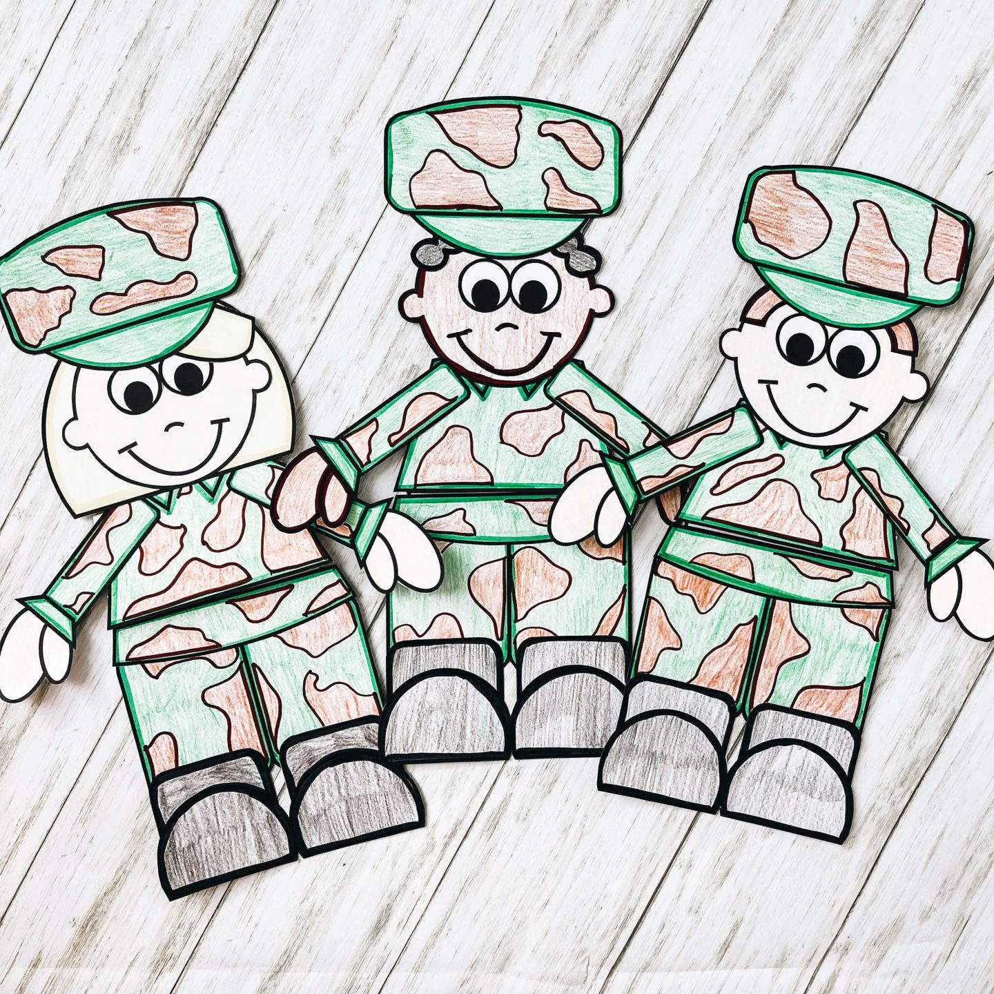 printable soldier craft template