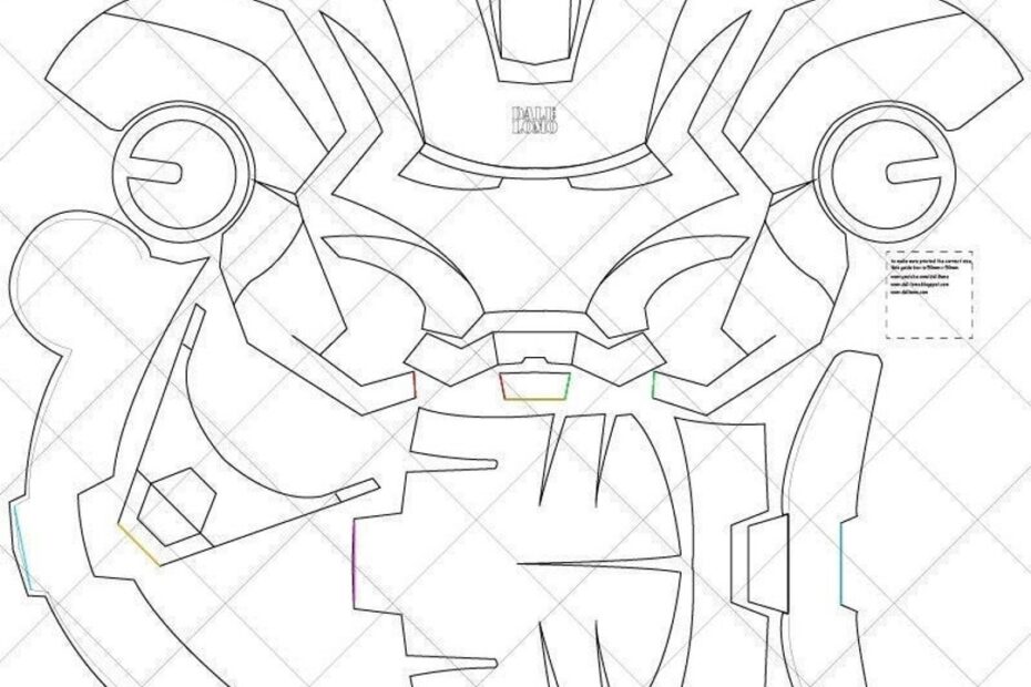 Iron Man Mark 4 Helmet A4 U0026 Letter Size PDF Template ready To Print Etsy