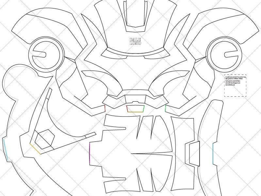 Iron Man Mark 4 Helmet A4 U0026 Letter Size PDF Template ready To Print Etsy