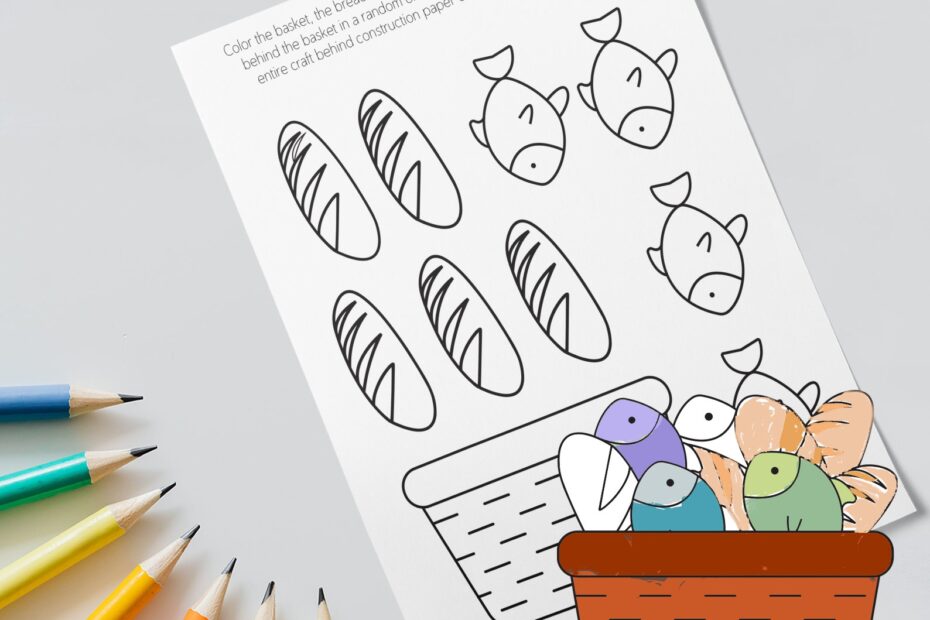 Jesus Feeds The 5000 Craft Printable Biblical Activity Bible Lesson Christianity Crafts For Kids Sunday School Printable Kids Activity Etsy