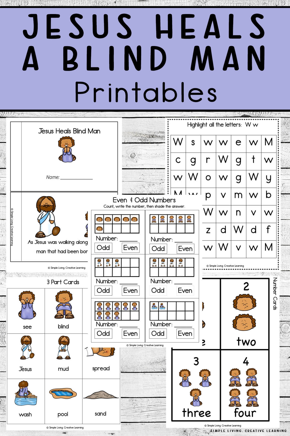 printable jesus heals the blind man craft template