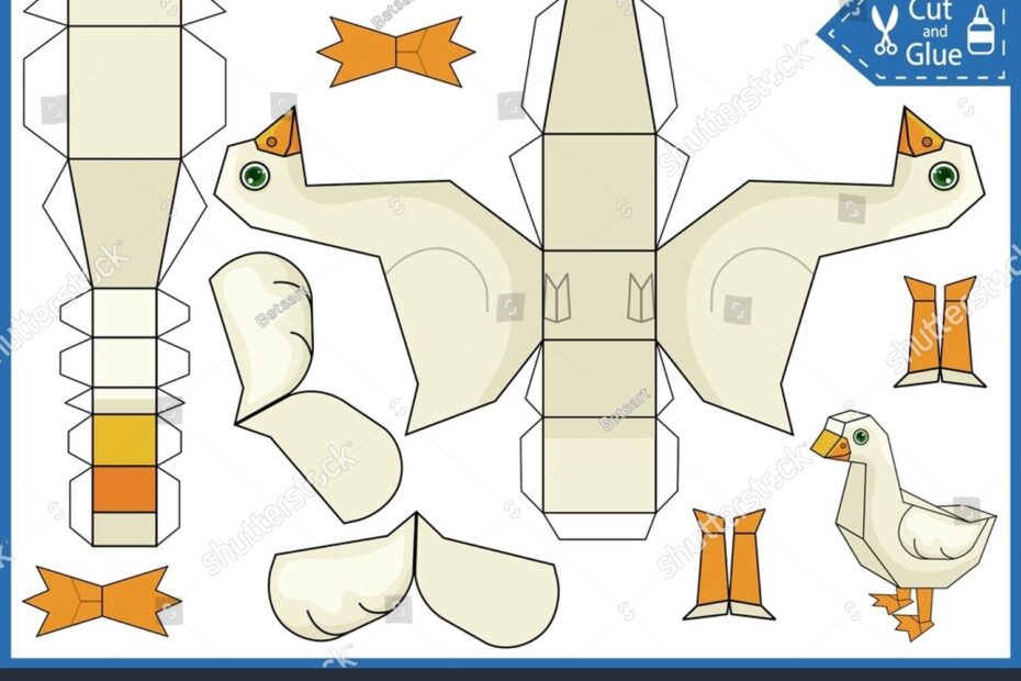 Kids Paper Craft Activity Page Template Stock Vector Royalty Free 2309746719 Shutterstock