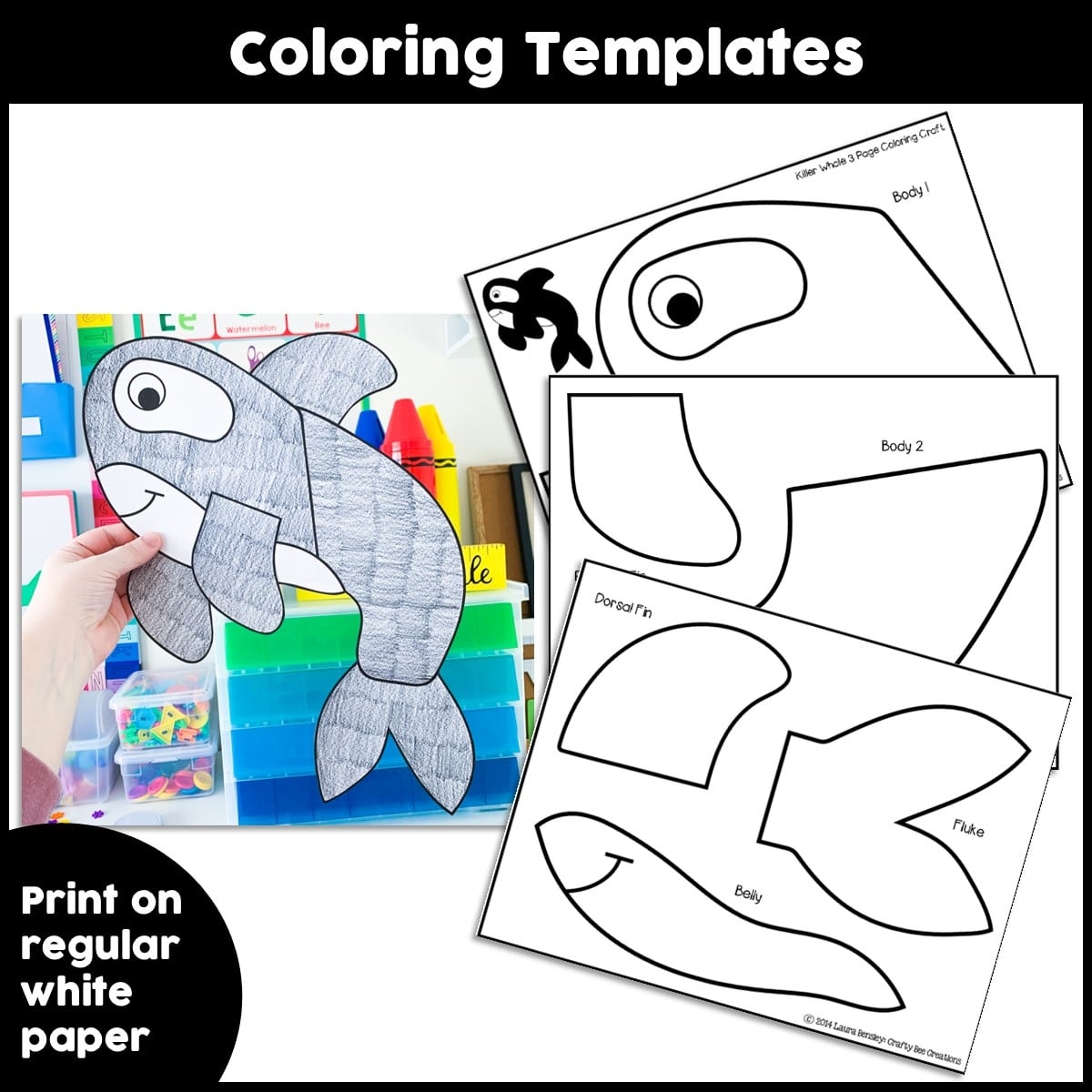 Killer Whale Craft Activity Crafty Bee Creations