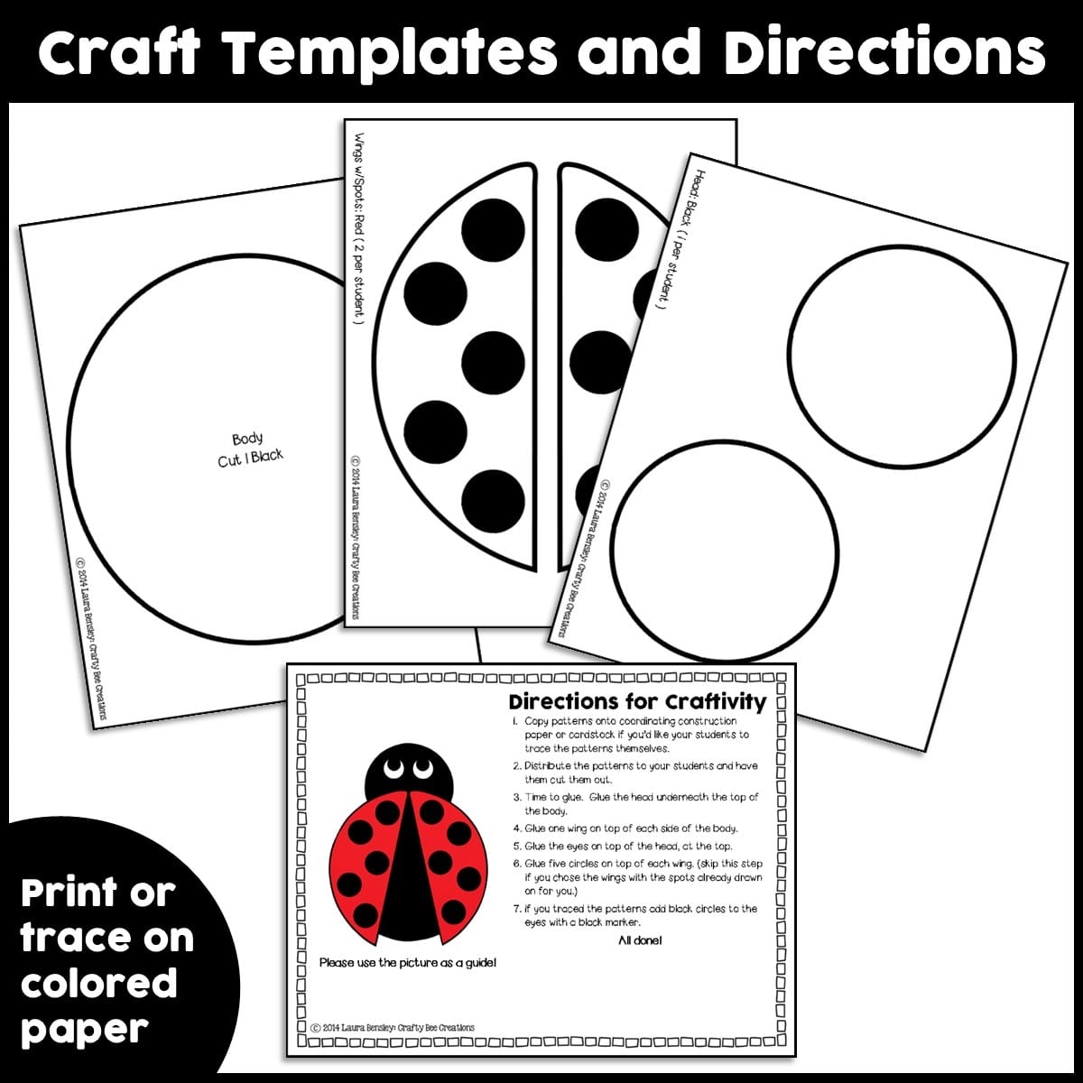 Ladybug Craft Activity Crafty Bee Creations