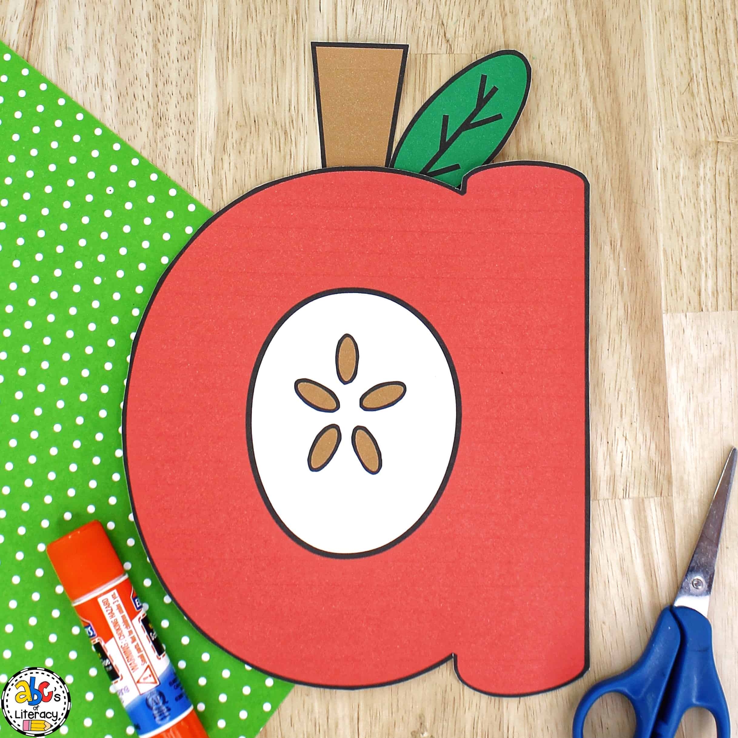 apple craft printable template
