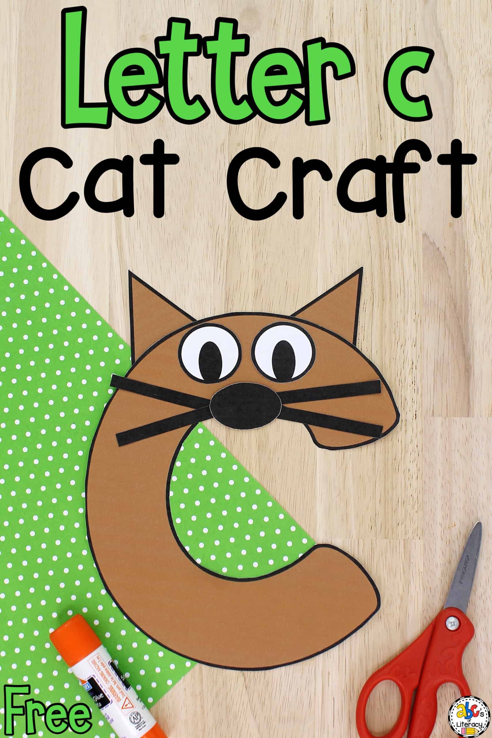 printable letter c cat craft template