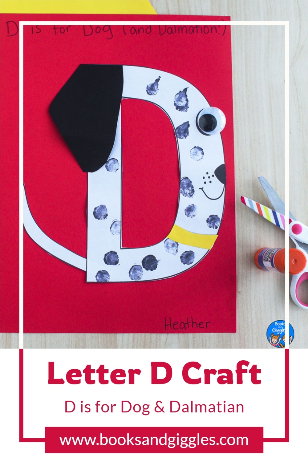 printable d is for dog craft template