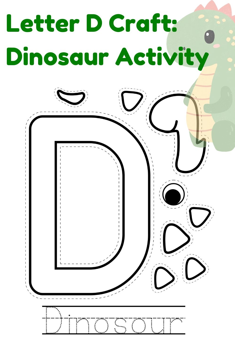 Letter D Craft Dinosaur Activity Homeschooling Preschool