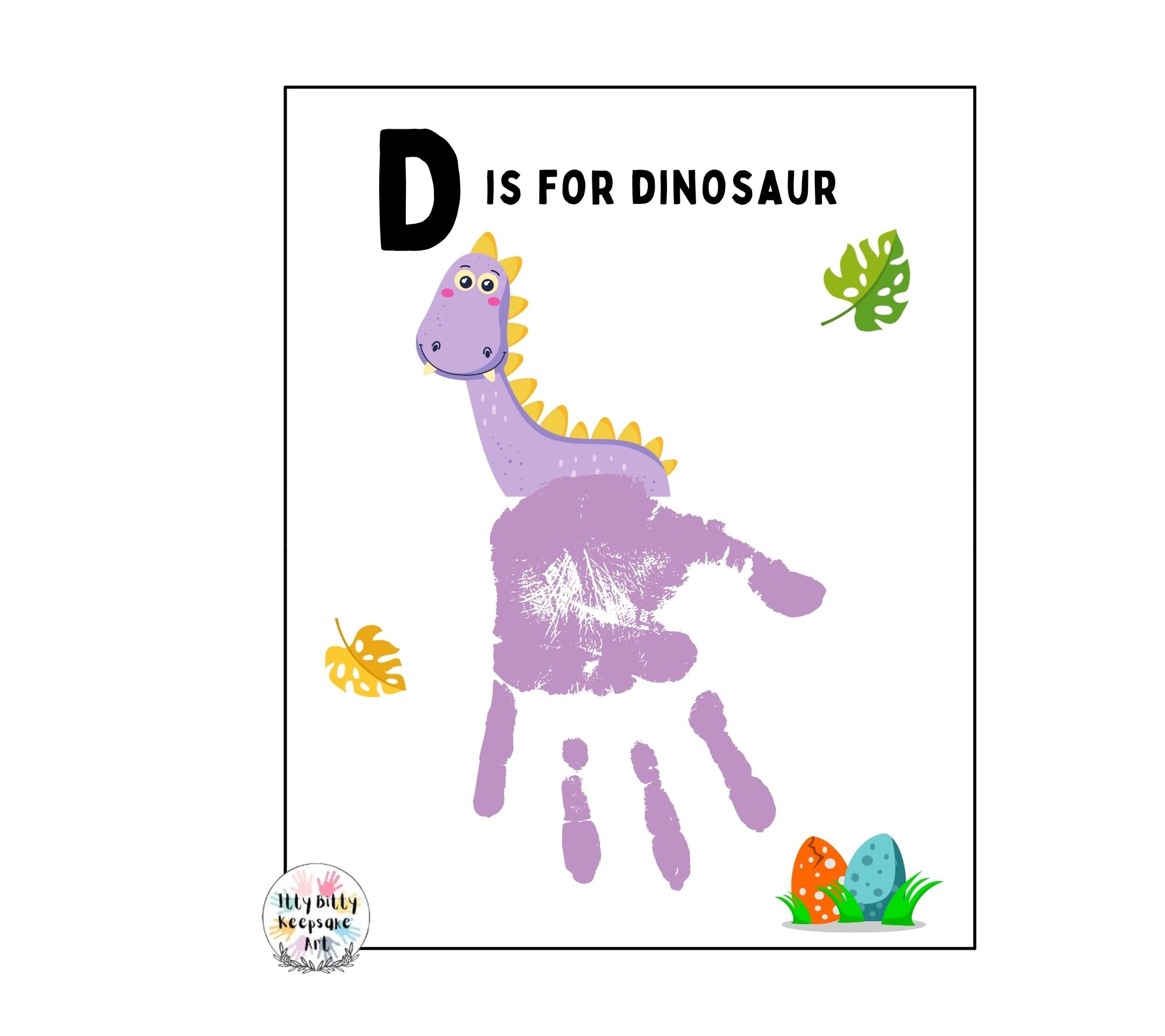 printable d is for dinosaur craft template