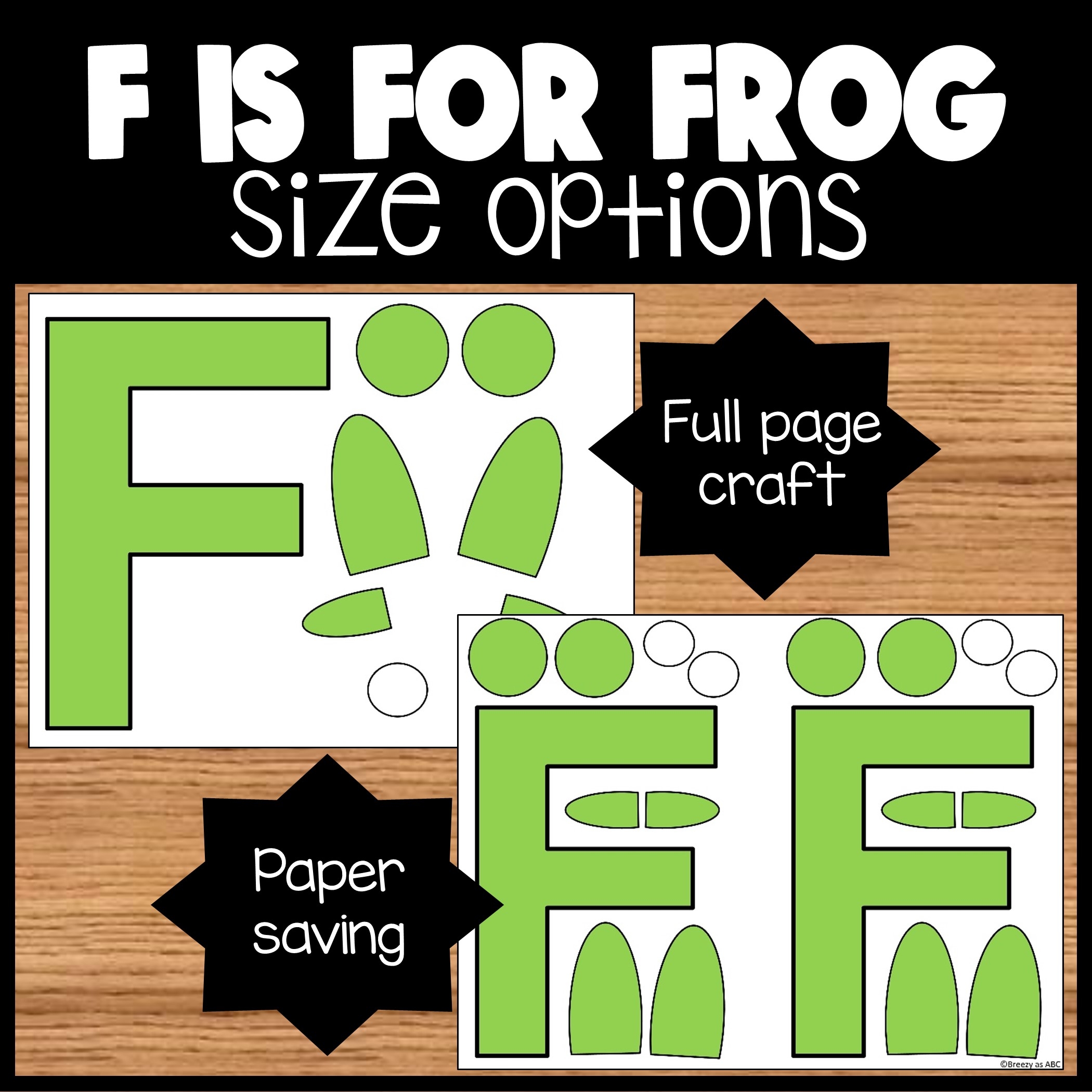 printable f is for frog craft template