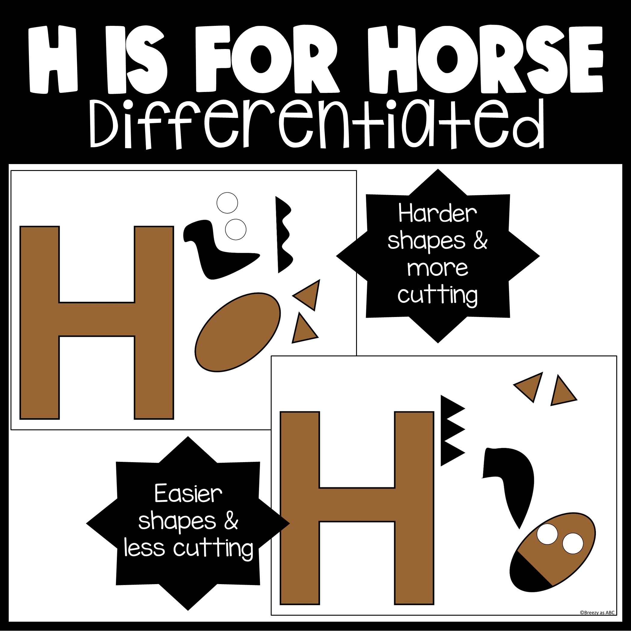 Letter H Craft H Is For Horse Printable Craft Template ABC 
