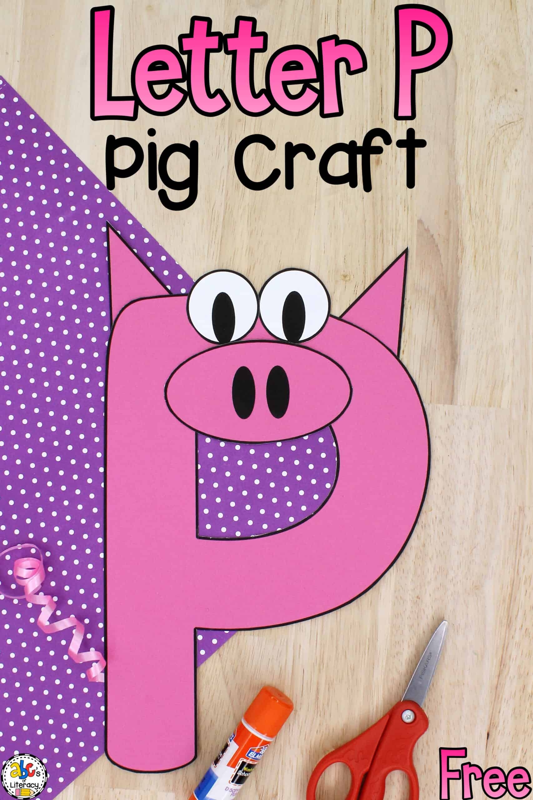 letter p is for template craft printable