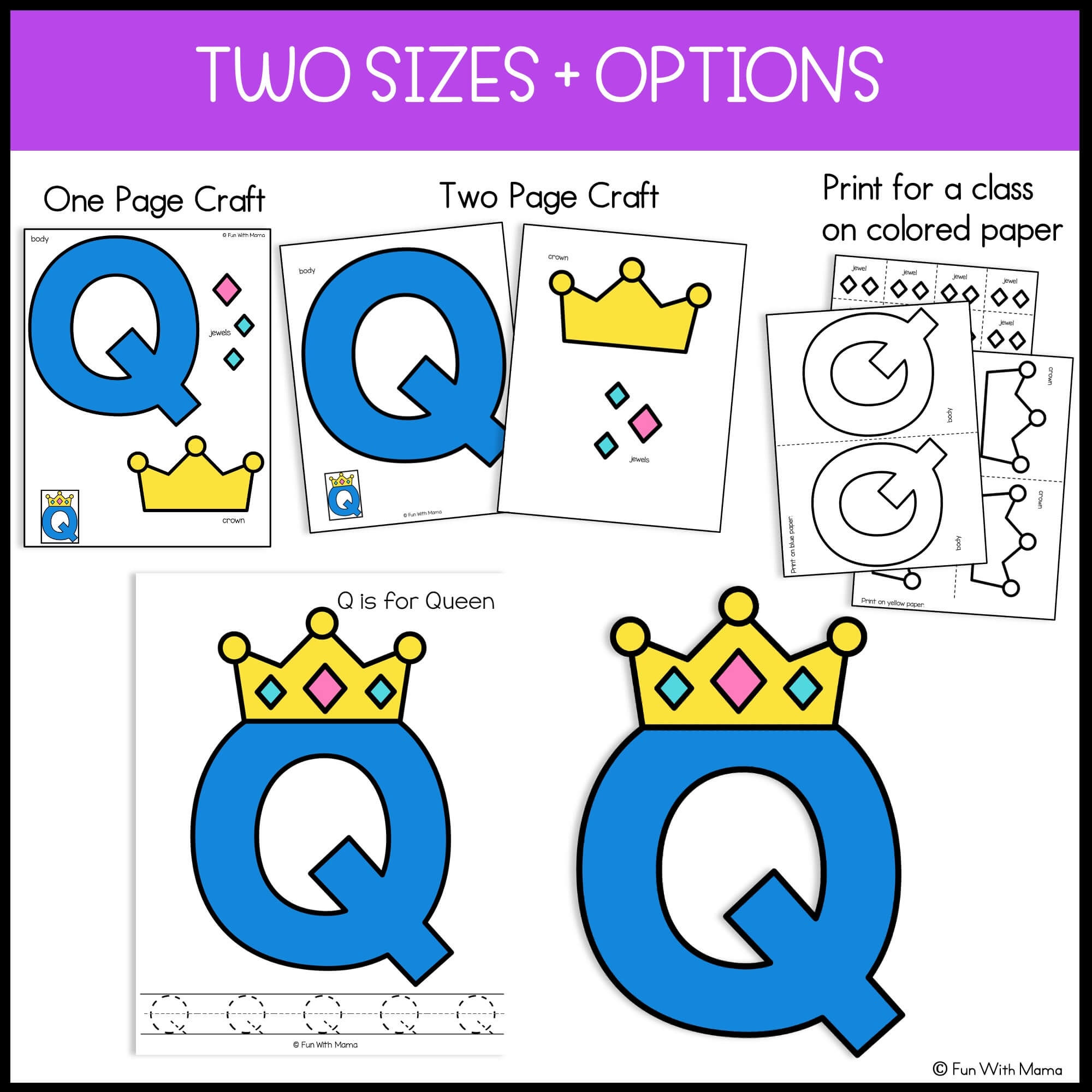 printable letter q craft template