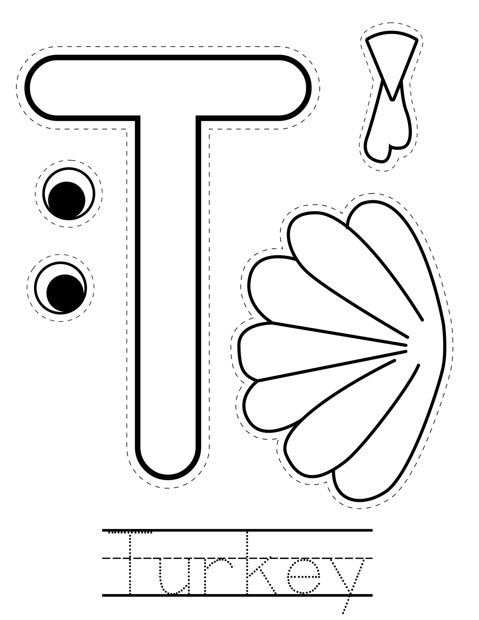Letter T Craft Turkey Activity Homeschooling Preschool