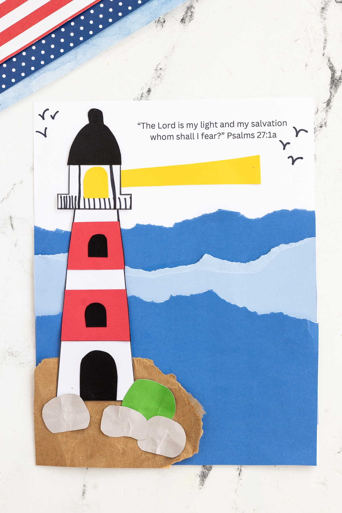 printable lighthouse craft template