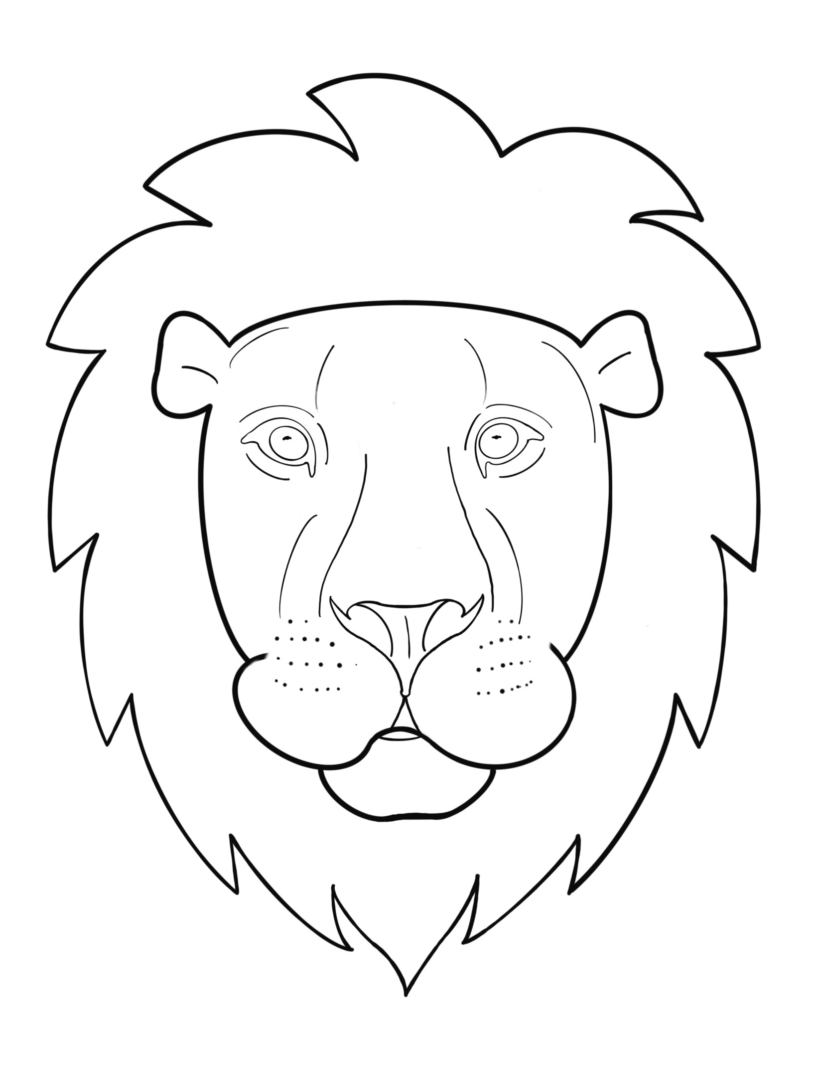 Lion Face Leaf Template Homeschool Activity Read Aloud Companion